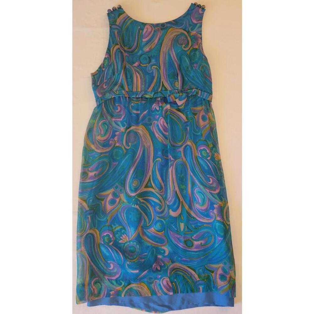 1960's Vintage womens size small paper a-line dress
